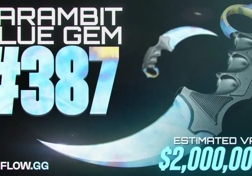 Najdroższy karambit w CS2 - ile kosztuje Blue Gem pattern 387?