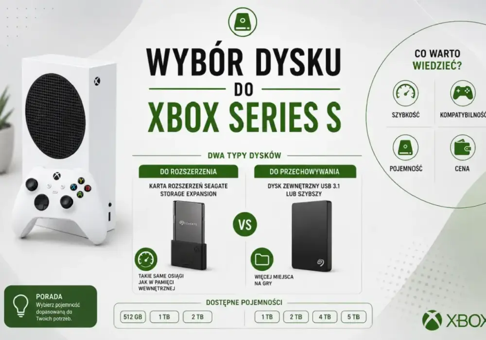 Jaki dysk do Xbox Series S? Wybierz mądrze i graj bez limitów!