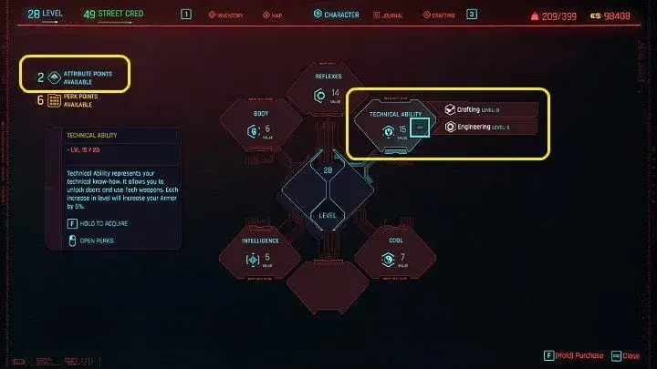 Jak zresetować punkty atrybutów w Cyberpunk 2077 i uniknąć błędów