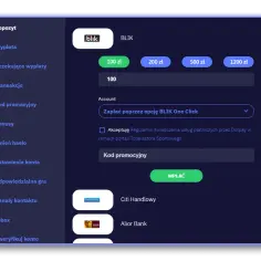 Oczekujące środki steam można wpłacić przez BLIK. Wybierz kwotę lub wpisz własną.