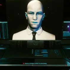 Cyberpunk 2077: Delamain wzywa do reanimacji. Na ekranie jego awatar, a w tle mapa i dane misji.
