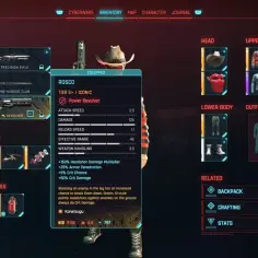 Cyberpunkowy arsenał z rewolwerem Rosco, który ma wybuchowy charakter.