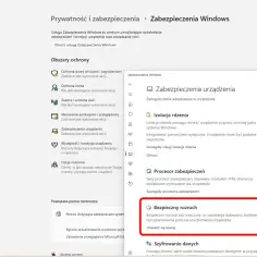 Bezpieczny rozruch włączony, chroni przed złośliwym oprogramowaniem podczas uruchamiania urządzenia. Zabezpieczenia Windows dbają o bezpieczeństwo.
