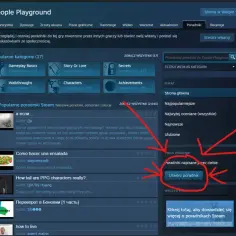 Na Steamie, w sekcji poradników do People Playground, znajdziesz instrukcje, jak kupować gry.