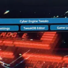 Menu Cyber Engine Tweaks z opcjami: Console, Bindings, Settings, TweakDB Editor, Game Log, ImGui Debug, Reload all mods. Idealne do wprowadzania cyberpunk kodów.