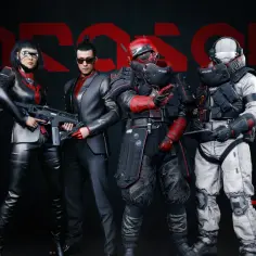 Czterech bohaterów w stylu cyberpunk, gotowych do akcji. Odbierz darmową nagrodę ze sklepu, by dołączyć do ich drużyny!