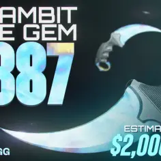 Karambit Blue Gem #387, najdroższy karambit CS GO, szacowana wartość $2,000,000+.
