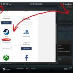 Łączenie kont Steam, PlayStation i Twitch w celu uzyskania nagród w grze.