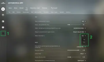 Ustawienia gry CS:GO: aby włączyć konsolę, wybierz "Gra", a następnie "Włącz konsolę" i ustaw na "Tak".