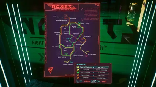 Night City w Cyberpunku 2077 - dzielnice, metro i życie ulicy