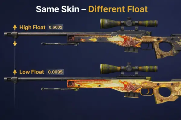 Float w CS2 - jak zużycie skina wpływa na cenę